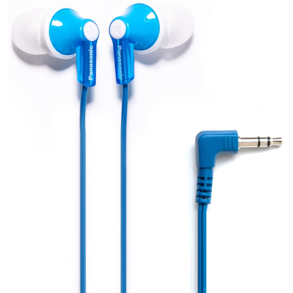 Panasonic ErgoFit In-Ear Earbud Headphones RP-HJE120 Blue/White