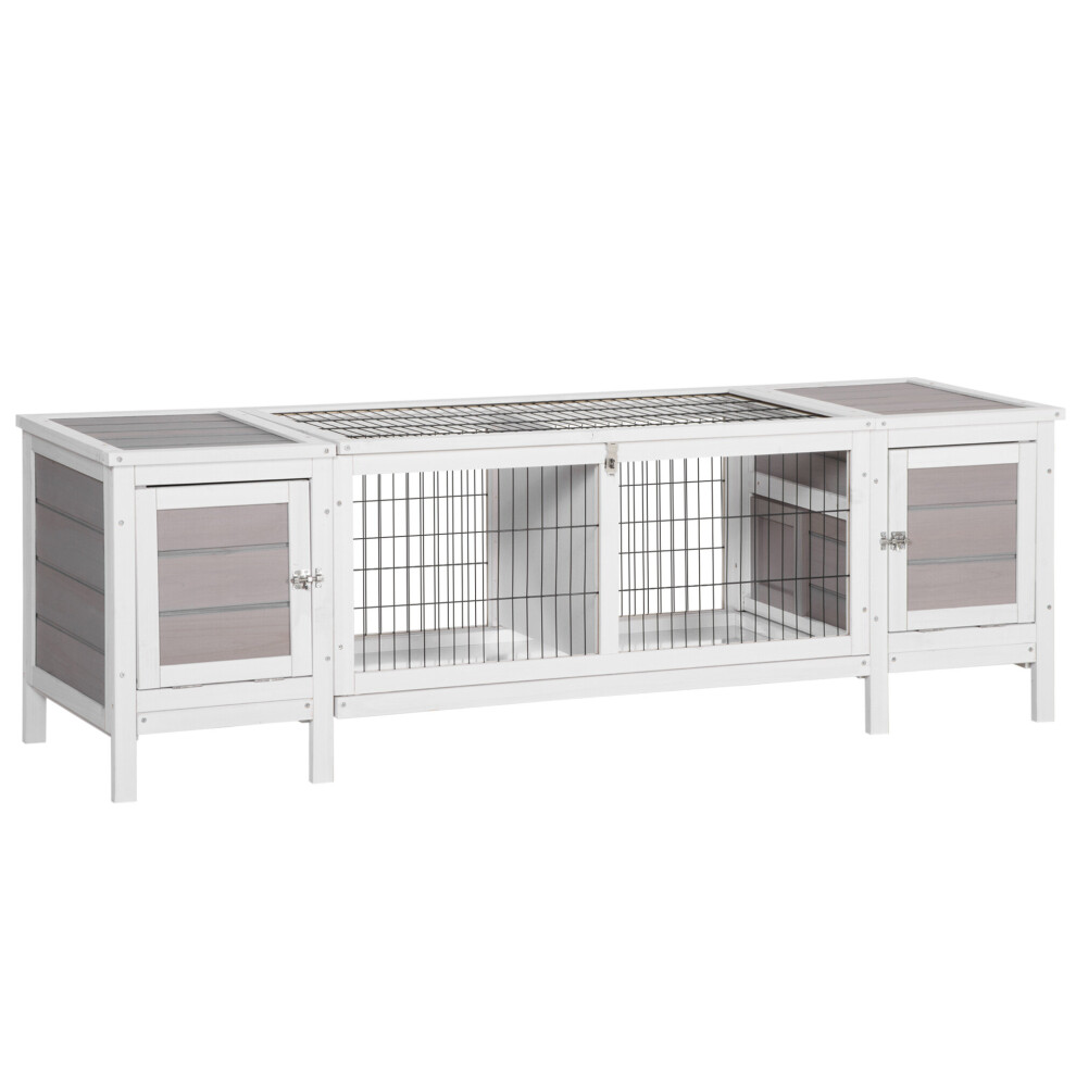 PawHut Rabbit Hutch Separable Guinea Pig Cage Bunny Run