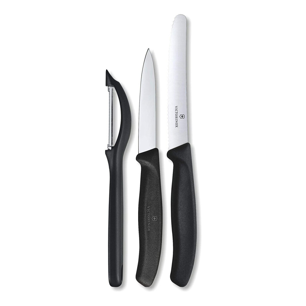 (black) Victorinox paring knife and Peeler set - kitchen vegetable peeler