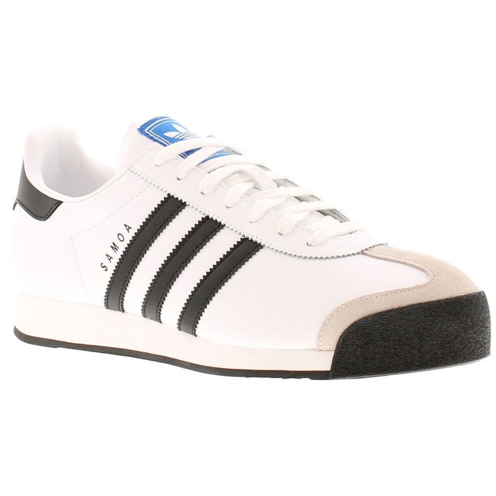 (White, 7 (Adults')) Adidas Originals Samoa Mens Leather Running Trainers white UK Size