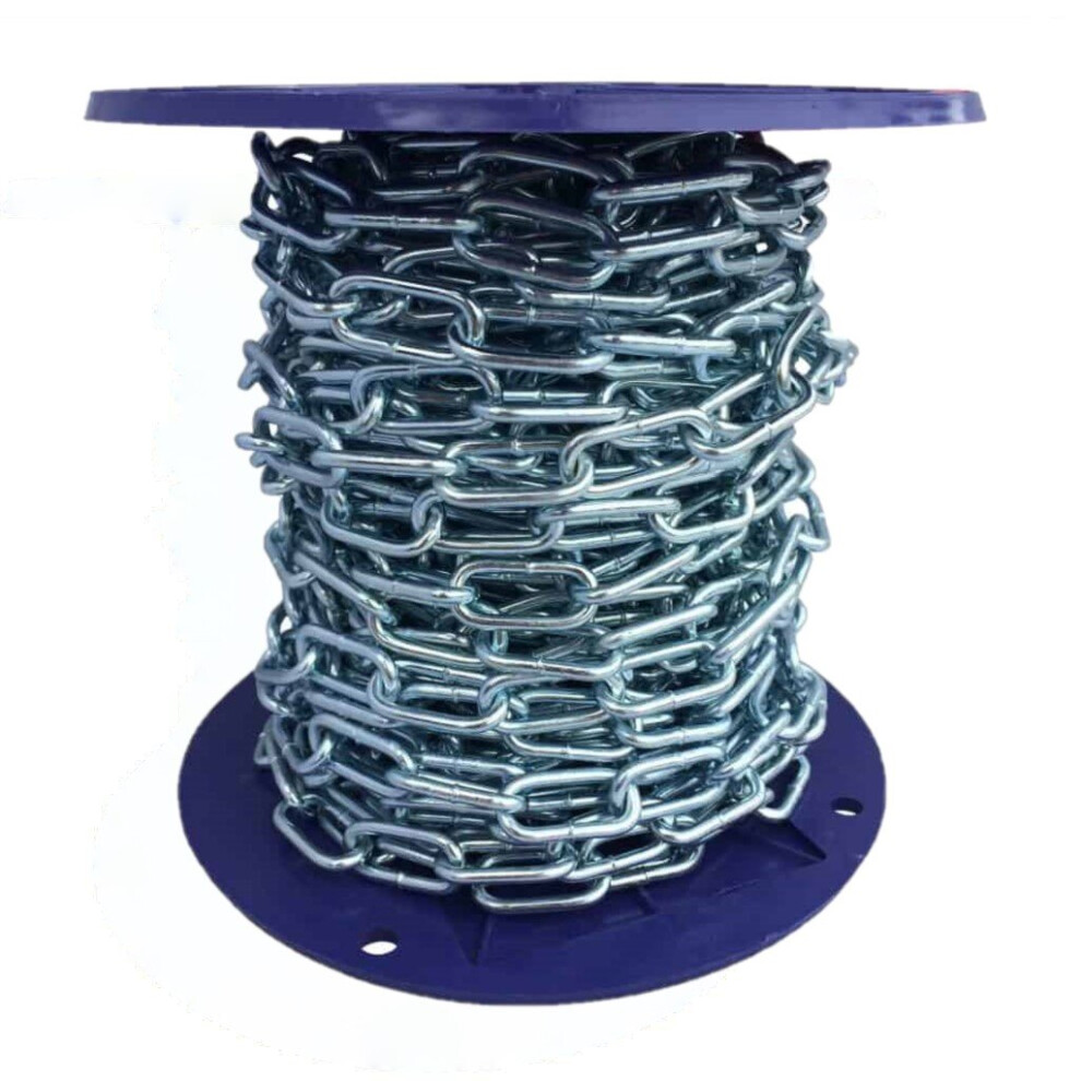 (4.0mm, 11m) Galvanized Steel Chain | Strong, Heavy Duty, Zinc Plated Welded Security Links