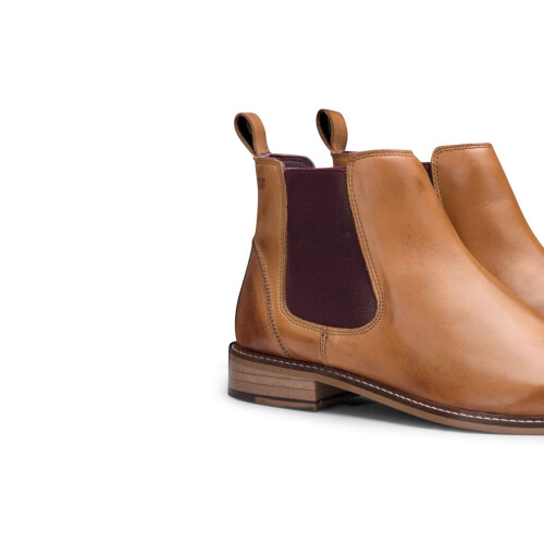 (7) Mens Tan Leather Retro Smart Causal Chelsea Boots 2