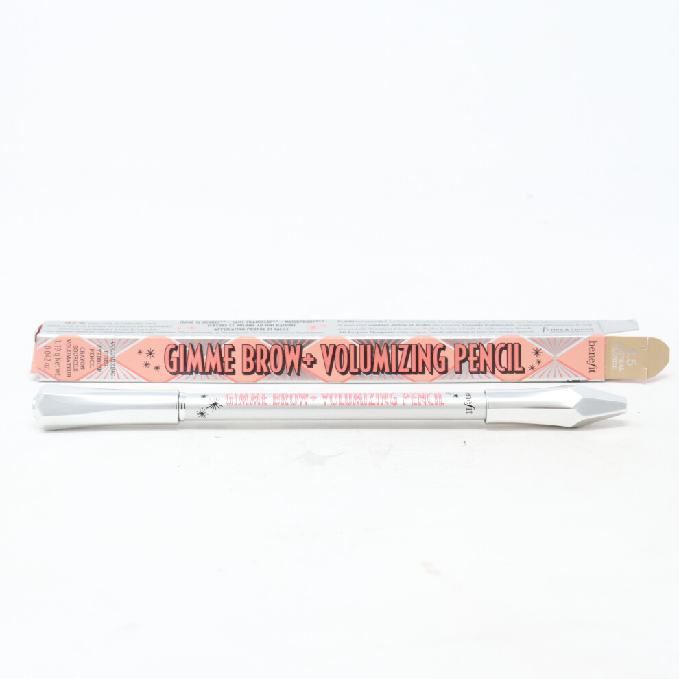 (2.5 Neutral Blonde) benefit Gimme Brow + Volumizing Pencil Volumizing Fiber Eyebrow Pencil