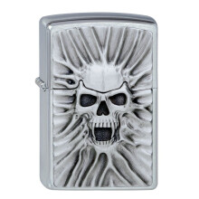 Zippo 200 Scream of Sand Emblem Chrome Brushed windproof lighter