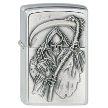 Zippo 200 Reapers Curse Emblem Chrome Brushed windproof lighter