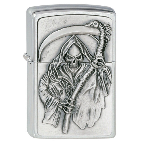Zippo Zippo 200 Reapers Curse Emblem Chrome Brushed windproof lighter