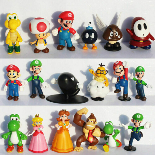 18Pcs Super Mario mini figura Boneca de brinquedos boneca de ação Presente 2