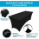 (Black, 6FT) 2 Pack Spandex Fitted Stretch Tablecloth Rectangular Training Stretch Table Cover For Banquet 4