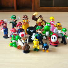 18Pcs Super Mario mini Figur Niedliches Spielzeug Puppe Action Figuren Geschenk