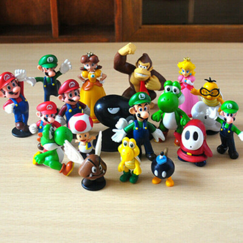 18Pcs Super Mario mini figura Boneca de brinquedos boneca de ação Presente