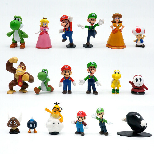 18Pcs Super Mario mini figura Boneca de brinquedos boneca de ação Presente 1