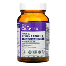 New Chapter, Complexe de Vitamines B Fermenté, 60 Comprimés Végétaliens