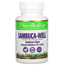 Paradise Herbs, Sambuca-Well, Sureau Européen, 60 Capsules Végétariennes