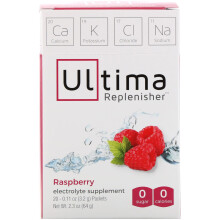 Ultima Replenisher, Mélange Électrolytique, Framboise, 20 Sachets, 0,11 oz (3,2 g) Chacun