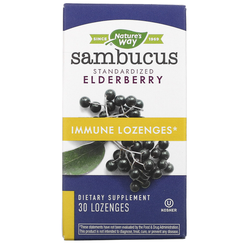 Nature's Way , Sambucus Immune, Elderberry, Standardized, 30 Lozenges