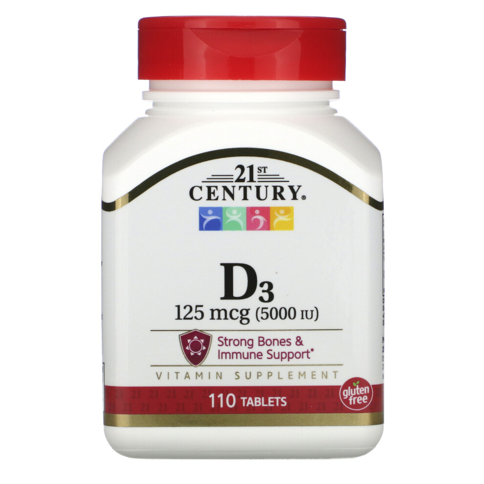 21St Century , Vitamin D3, 125 Mcg (5,000 Iu), 110 Tablets