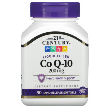 21st Century, Liquid Filled CoQ-10, 200 mg, 90 Softgels