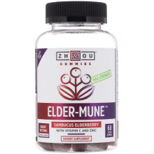 Zhou Nutrition, Max Strength Elder-Mune, Sambucus Holunderbeere, 60 Vegane Gummis