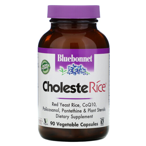 Bluebonnet Nutrition, CholesteRice, 90 Vegetarische Kapseln