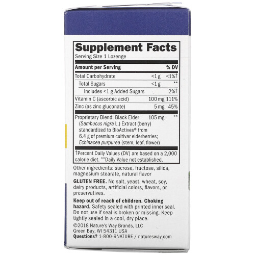 Nature's Way, Sambucus Immune, Elderberry, Standardized, 30 Lozenges 1