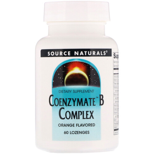 Source Naturals, Complexe B Coenzymé, Orange, 60 Pastilles