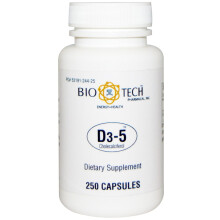 Bio Tech Pharmacal, D3-5 Cholecalciferol, 250 Capsules