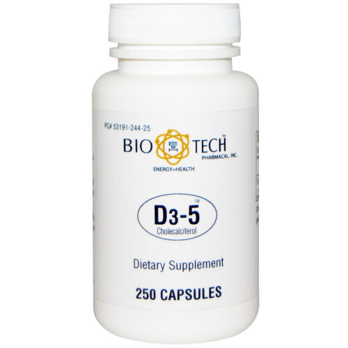 Bio Tech Pharmacal, D3-5 Cholecalciferol, 250 Capsules