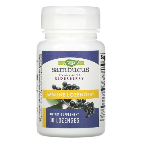Nature's Way, Sambucus Immune, Elderberry, Standardized, 30 Lozenges 2