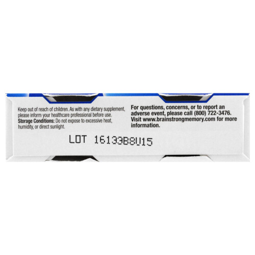 BrainStrong, Memory Support, 30 Caplets 2