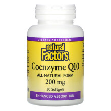 Natural Factors, Coenzym Q10, 200 mg, 30 Weichkapseln