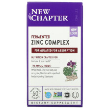 New Chapter, Fermentierter Zink-Komplex, 60 vegetarische Tabletten