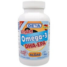 Deva, Veganes Omega-3 DHA-EPA, magensaftresistent, 90 Vegane Kapseln