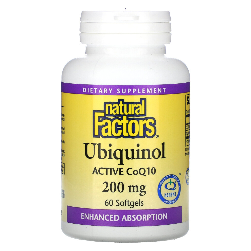 Natural Factors , Ubiquinol, 200 Mg, 60 Softgels