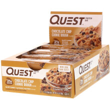 Quest Nutrition, Protein Riegel, Schokoladen-Chip-Teig, 12 Riegel, je 2,12 Unzen (60 g)