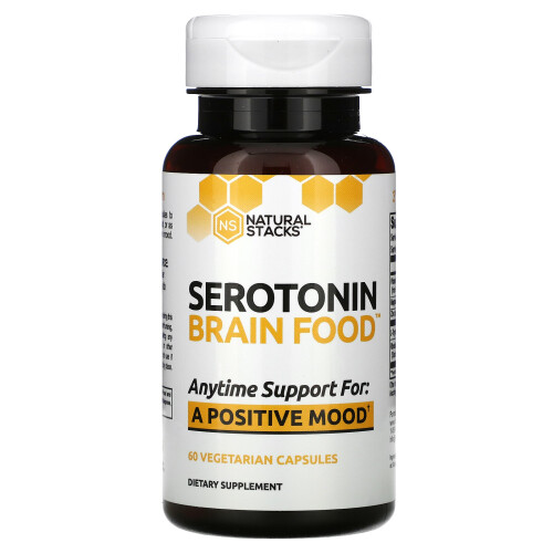 Natural Stacks, Serotonin Brain Food, 60 Vegane Kapseln
