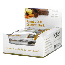 California Gold Nutrition, Lebensmittel, Erdnuss & Dunkle Schokoladen-Stückchen Riegel, 12 Riegel, je 1,4 oz (40 g)