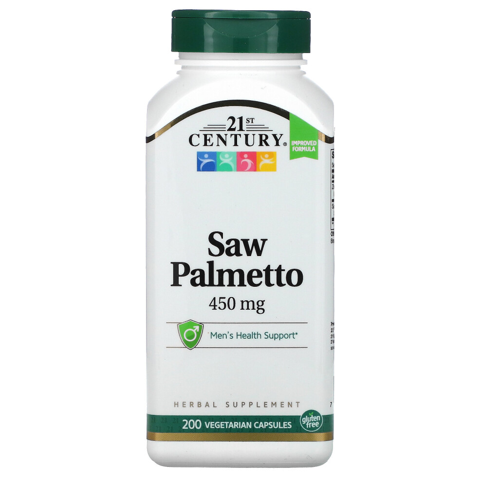 21St Century , Saw Palmetto, 450 Mg, 200 Vegetarian Capsules