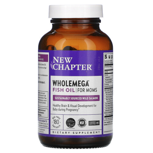 New Chapter, Wholemega Fischöl für Mütter, 180 Weichkapseln 2