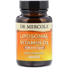 Dr. Mercola, Liposomales Vitamin D3, 10.000 IE, 30 Kapseln
