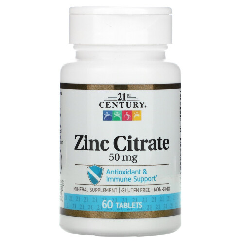 21st Century, Zinkcitrat, 50 mg, 60 Tabletten