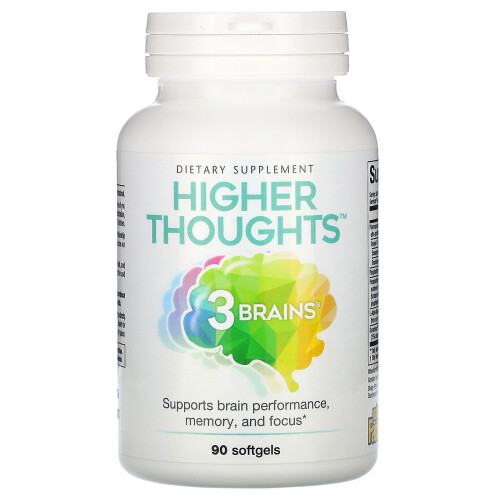 Natural Factors, 3 Brains, Higher Thoughts, 90 Softgels 2