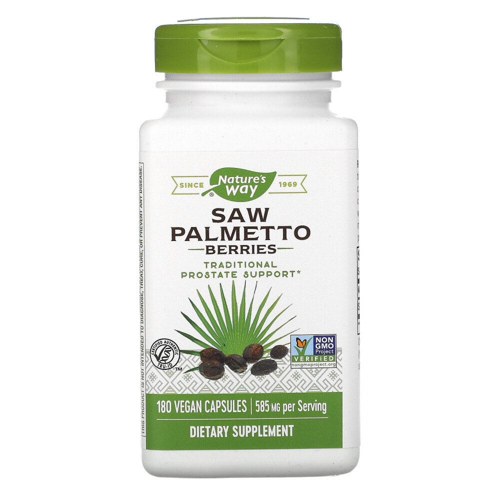 Nature's Way , Saw Palmetto Berries, 585 Mg, 180 Vegan Capsules
