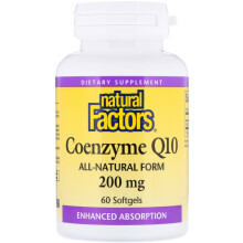 Natural Factors, Coenzym Q10, 200 mg, 60 Softgels