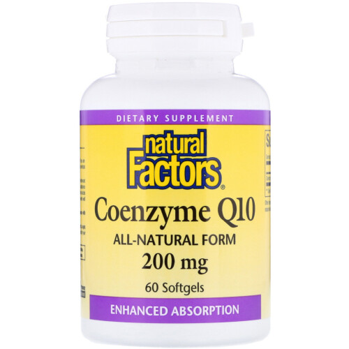 Natural Factors, Coenzym Q10, 200 mg, 60 Softgels