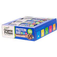 Orgain, Bio Pflanzenbasierter Proteinriegel, Schokoladenkeks-Teig, 12 Riegel, je 1,41 oz (40 g)