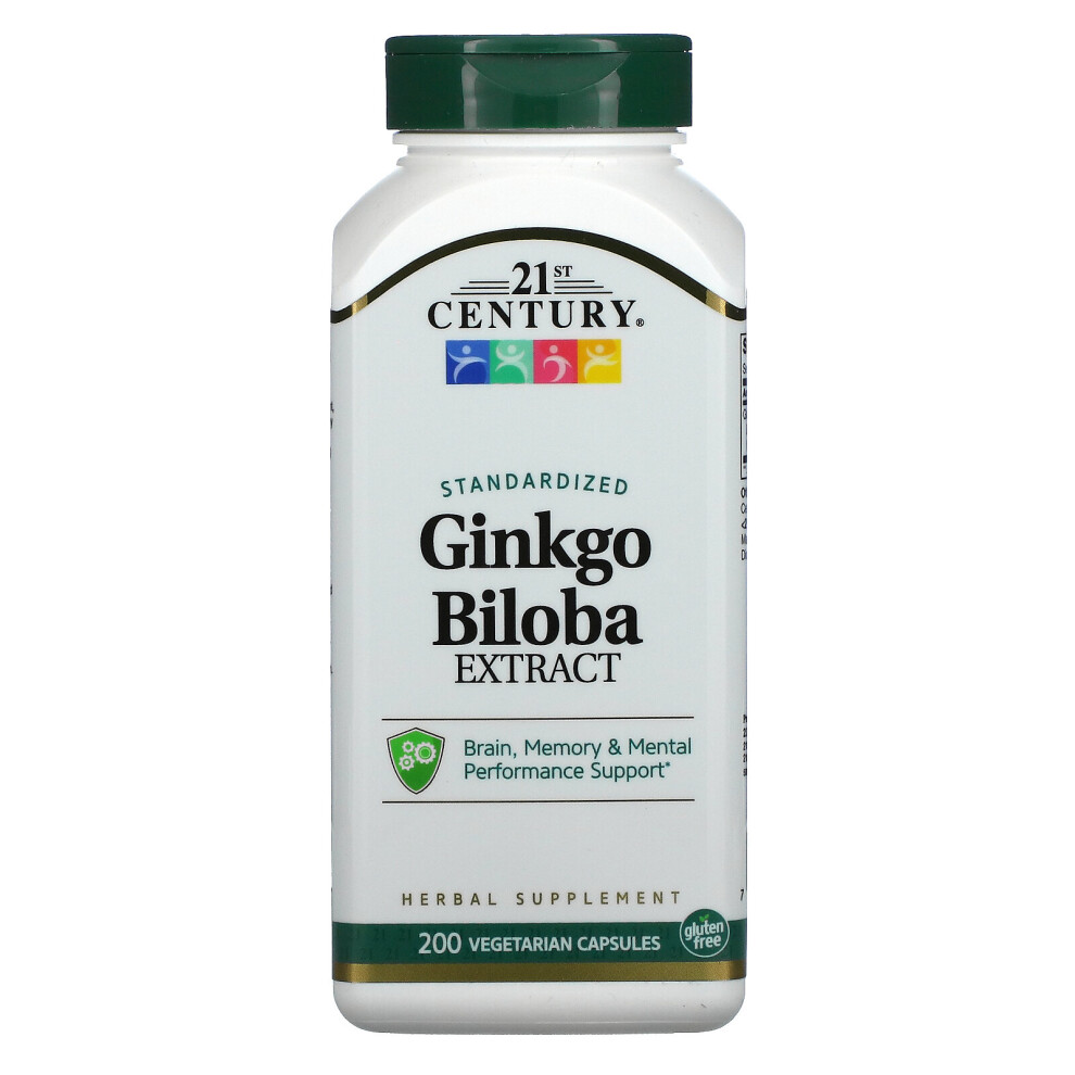21St Century , Ginkgo Biloba Extract, Standardized, 200 Vegetarian Capsules