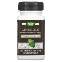 Nature's Way, Ginkgold, Fortgeschrittener Ginkgo-Extrakt, 120 mg, 150 Tabletten (60 mg pro Tablette)