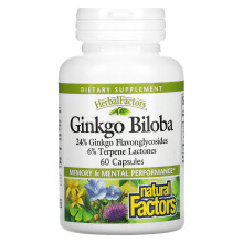 Natural Factors, HerbalFactorsÆ, Ginkgo Biloba, 60 Kapseln