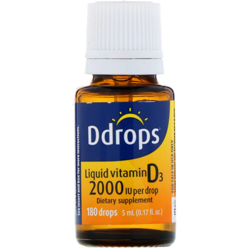 Ddrops, Vitamine D3 Liquide, 2 000 UI, 0,17 fl oz (5 ml) 2