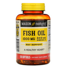 Mason Natural, Fischöl, 1.000 mg, 120 Weichkapseln